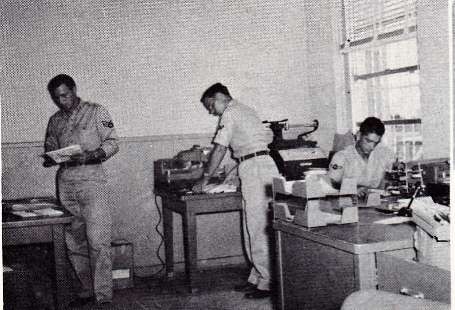 Message Center clerks sort the daily mail
